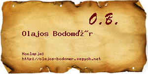 Olajos Bodomér névjegykártya
